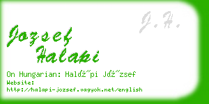 jozsef halapi business card